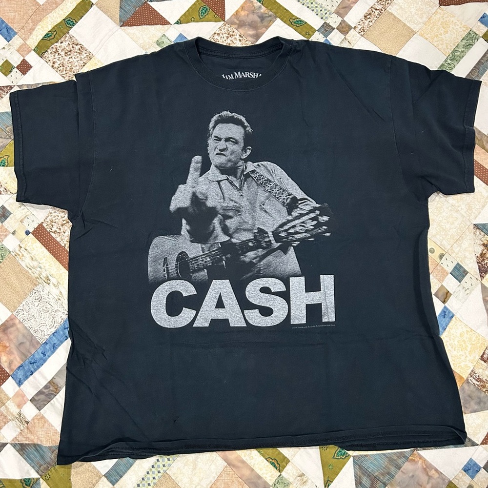 Marshall Black Graphic Tee with Iconic Print